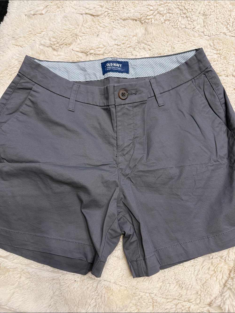 Old Navy Women's Charcoal Flat-Front Shorts